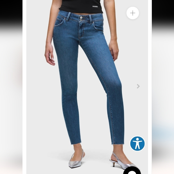 Hudson Jeans Denim - Hudson Collin Mid-Rise Skinny Ankle Classic Blue Women's Denim Jeans Y2K Retro